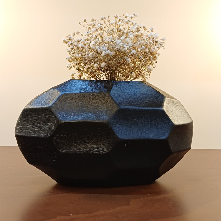 black-oval-aluminum-vase