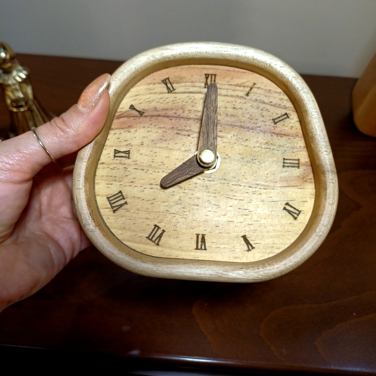 special wooden desk clock