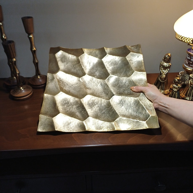Honeycomb styled aluminum tray for sweets, biscuits, chocolates, and snacks