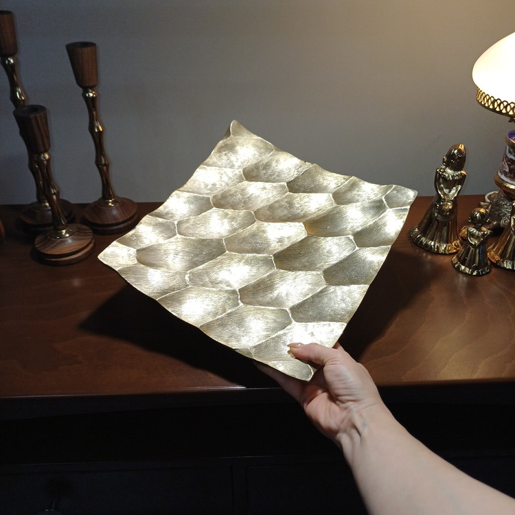 Honeycomb styled aluminum tray for sweets, biscuits, chocolates, and snacks