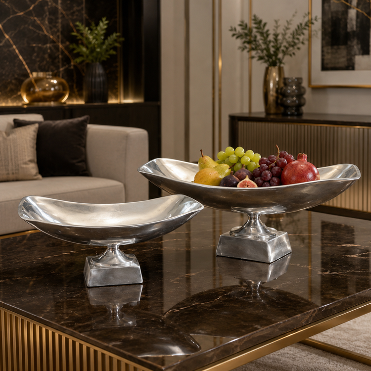 Elegant Aluminum Serving Bowl Set