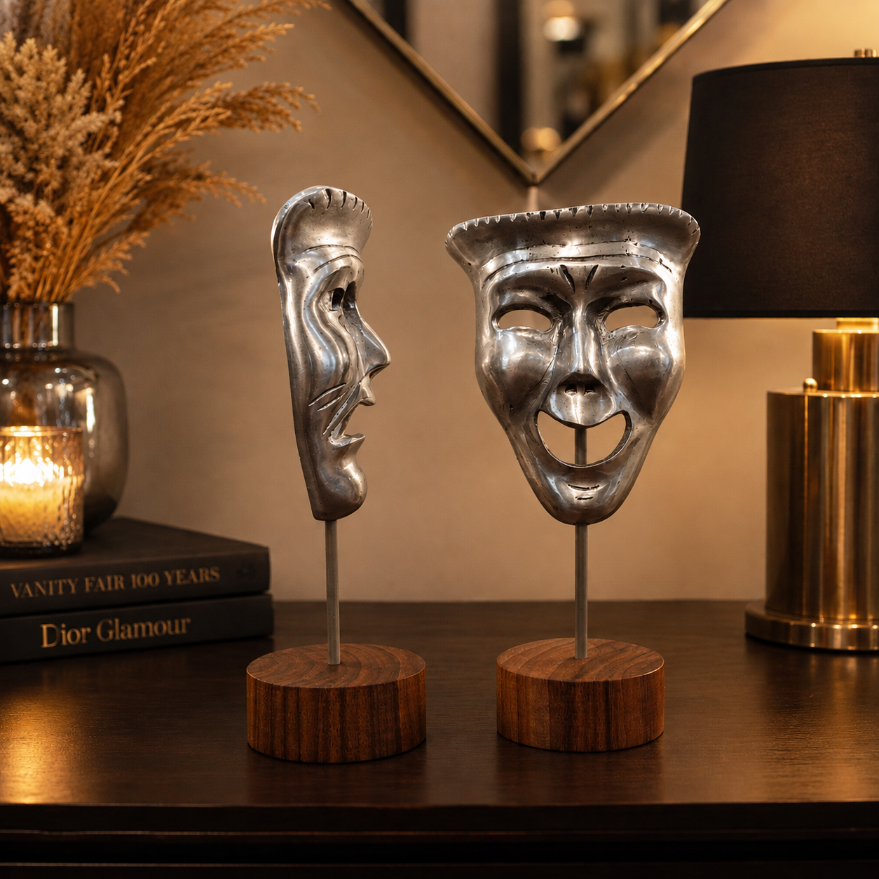 aluminum-laughing-crying-face-wooden-base.jpg