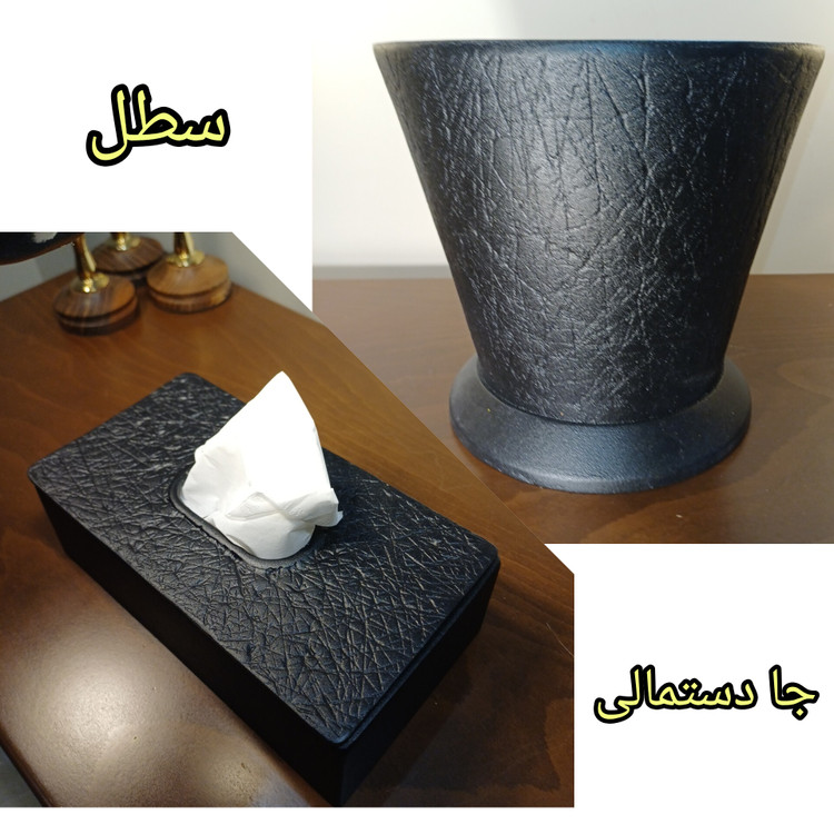 ست جادستمالی و سطل آلومینیومی طرح خطی | مدرن و دکوراتیو