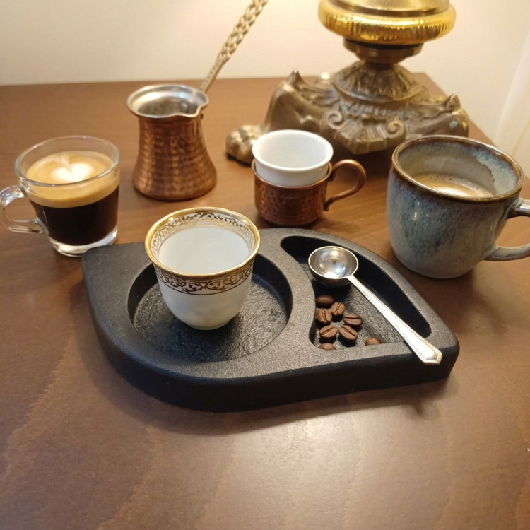 ظرف سرو قهوه و چای آلومینیومی طرح برگ | لوکس و دکوراتیو