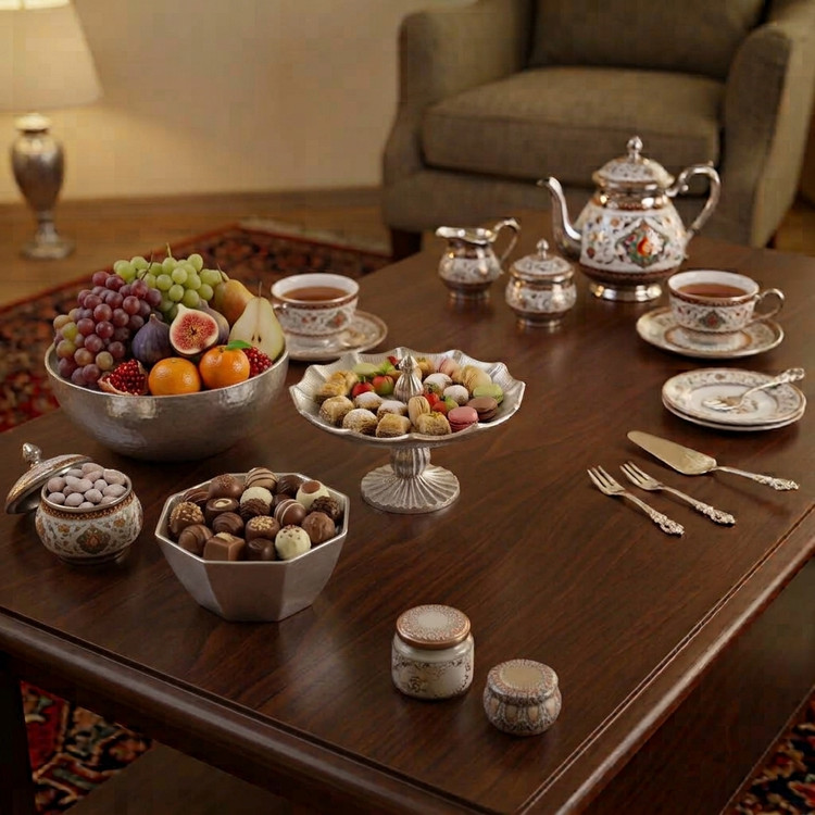 ظرف سرو و پذیرایی آلومینیومی طرح لاینرـجدید(باقلوا خوری)