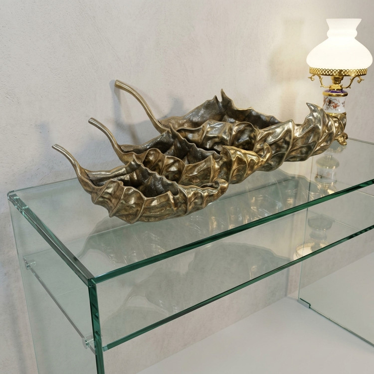 Modern aluminum bowl for serving and home decor