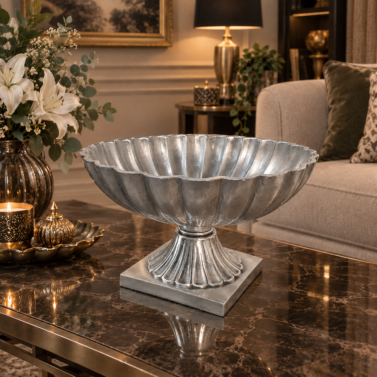 Decorative Golazin aluminum fruit serving bowl