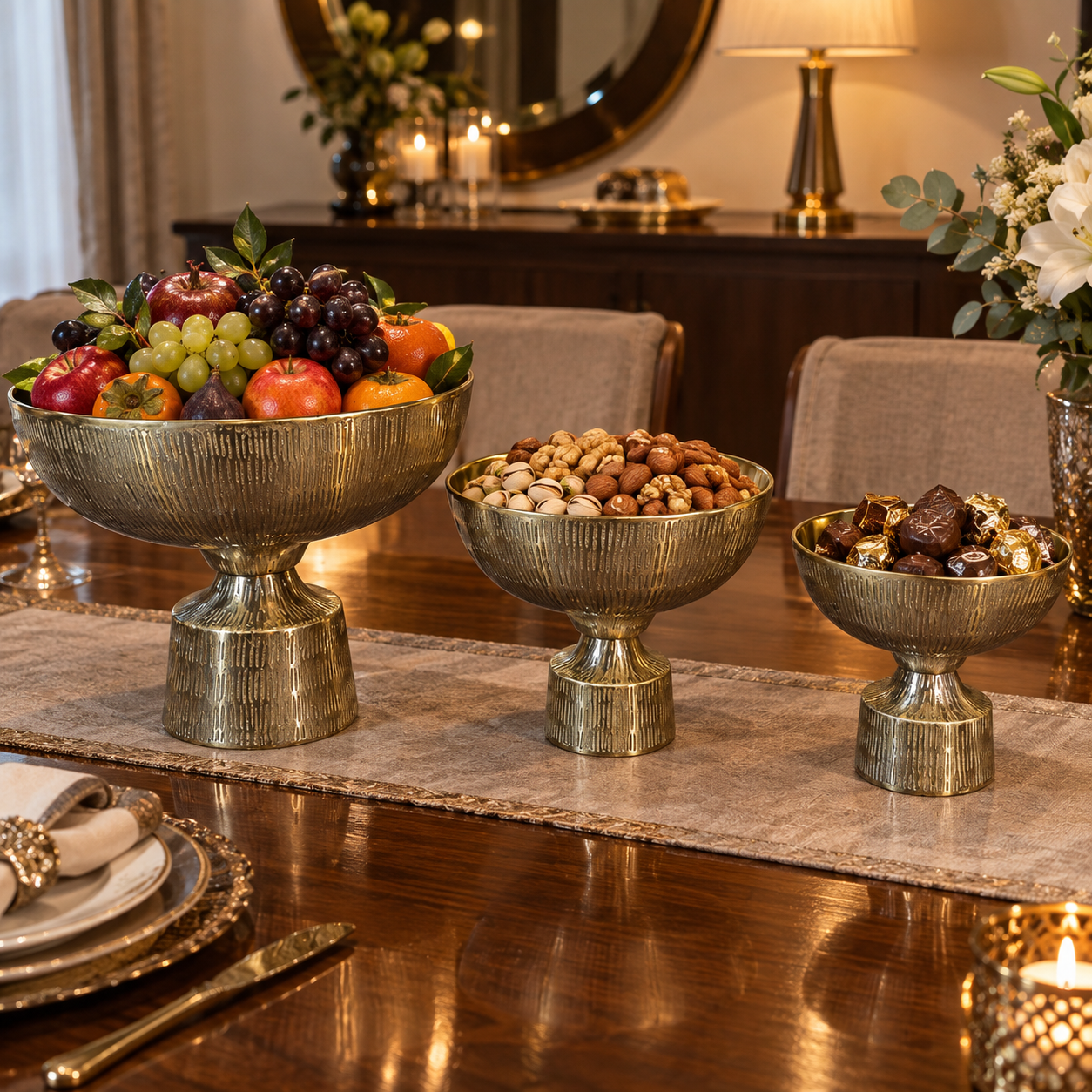 Teria aluminum serving bowl
