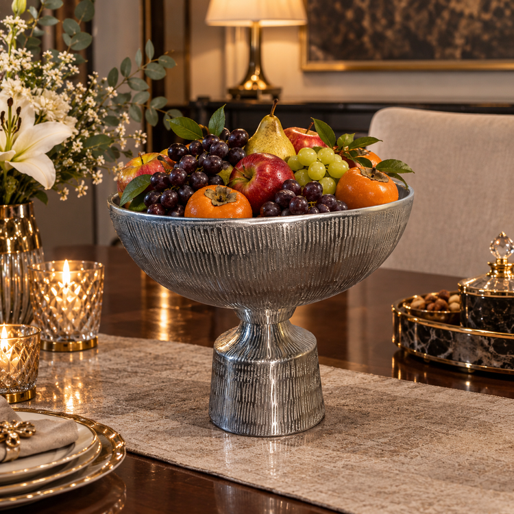 Teria decorative aluminum serving bowl